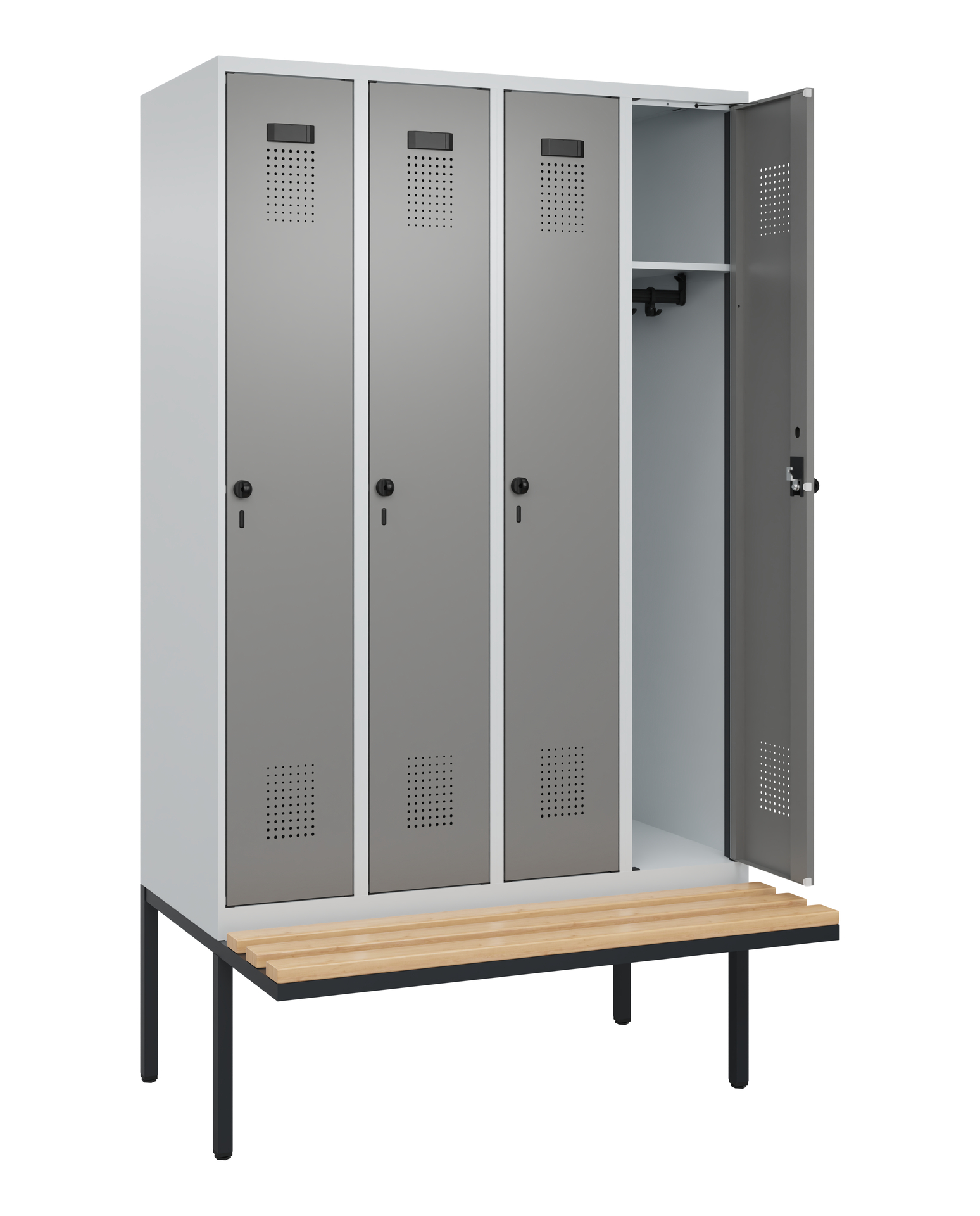C+P Spind Evolo PLUS, Bank, 4 Abteile, 2120x1200x8