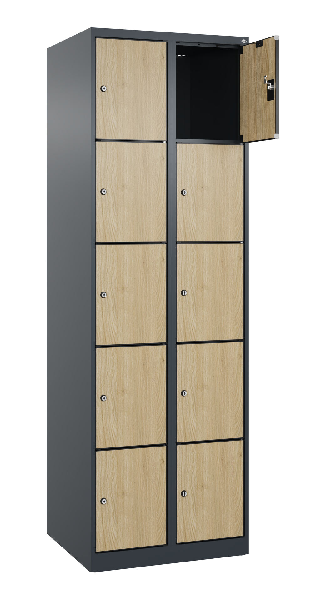 C+P Schlie�fachschrank Evolo PLUS, 10 F�cher, 1850x600x500mm