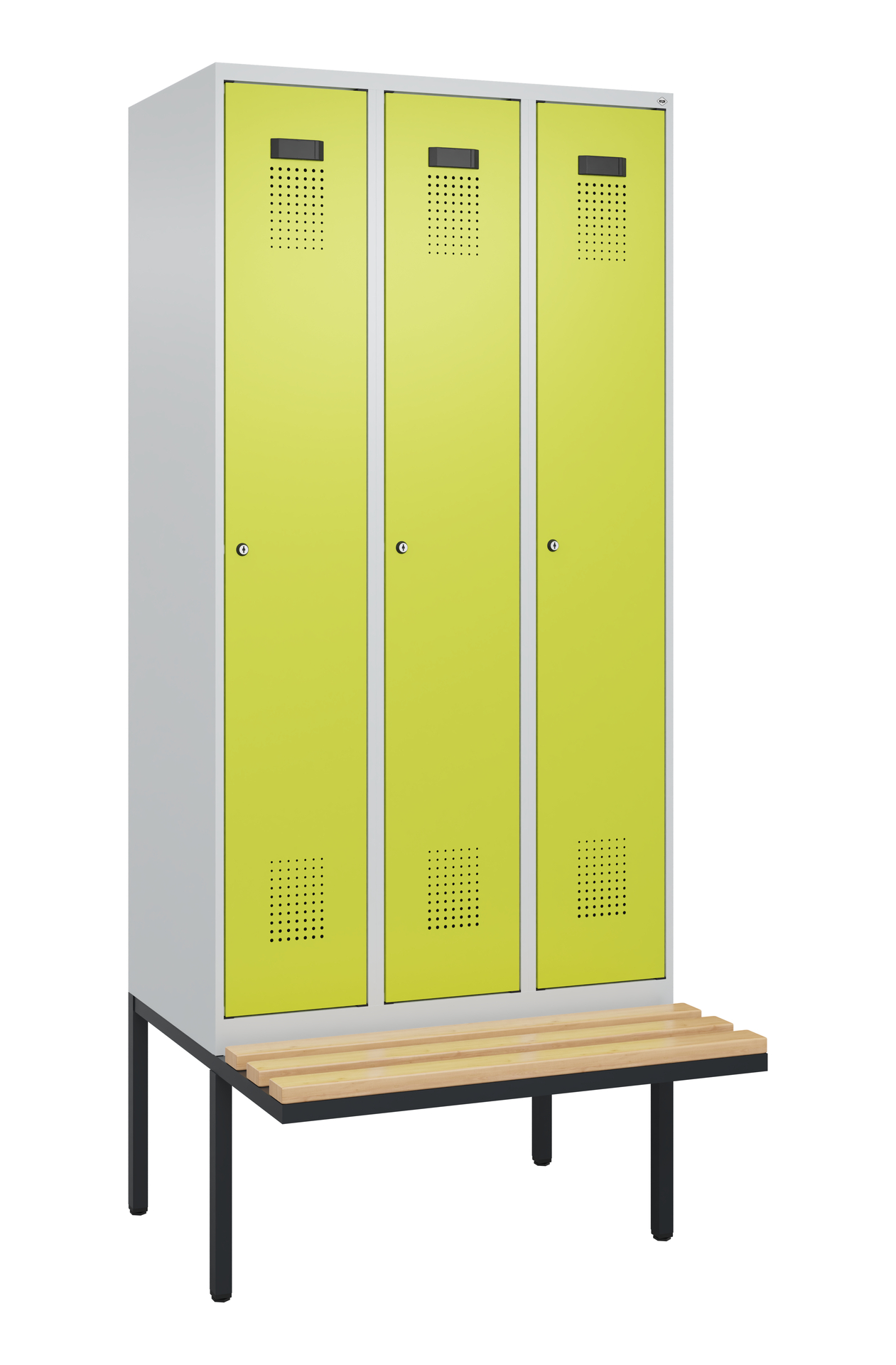 C+P Spind Evolo PLUS, Bank, 3 Abteile, 2120x900x81