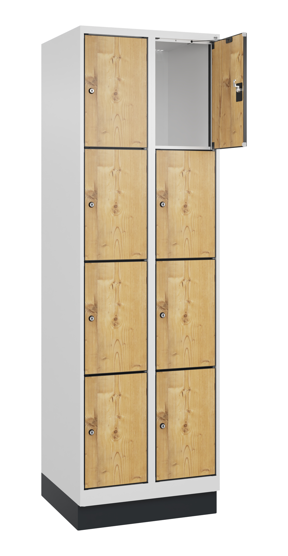 C+P Schlie�fachschrank Evolo PLUS, Sockel, 8 F�cher, 1950x600x500mm