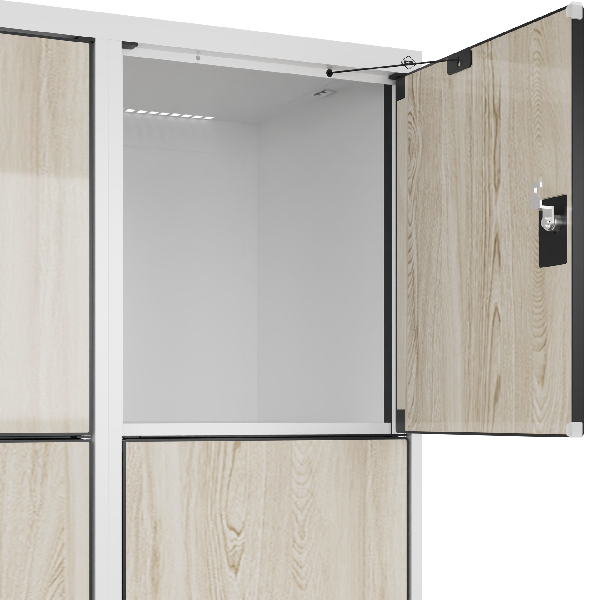 C+P Schlie�fachschrank Evolo PLUS, Sockel, 8 F�cher, 1950x800x500mm