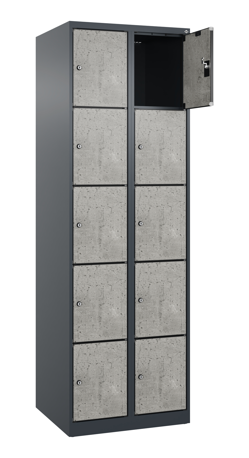 C+P Schlie�fachschrank Evolo PLUS, 10 F�cher, 1850x600x500mm