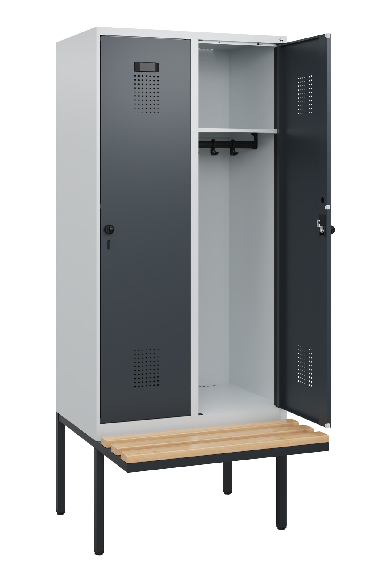 C+P Spind Evolo PLUS, Bank, 2 Abteile, 1950x800x81