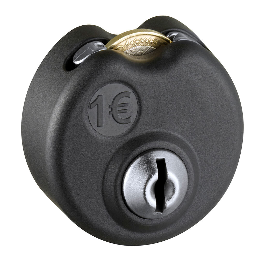 C+P WF-Lock pandslot 1 Euro, kleur zwart