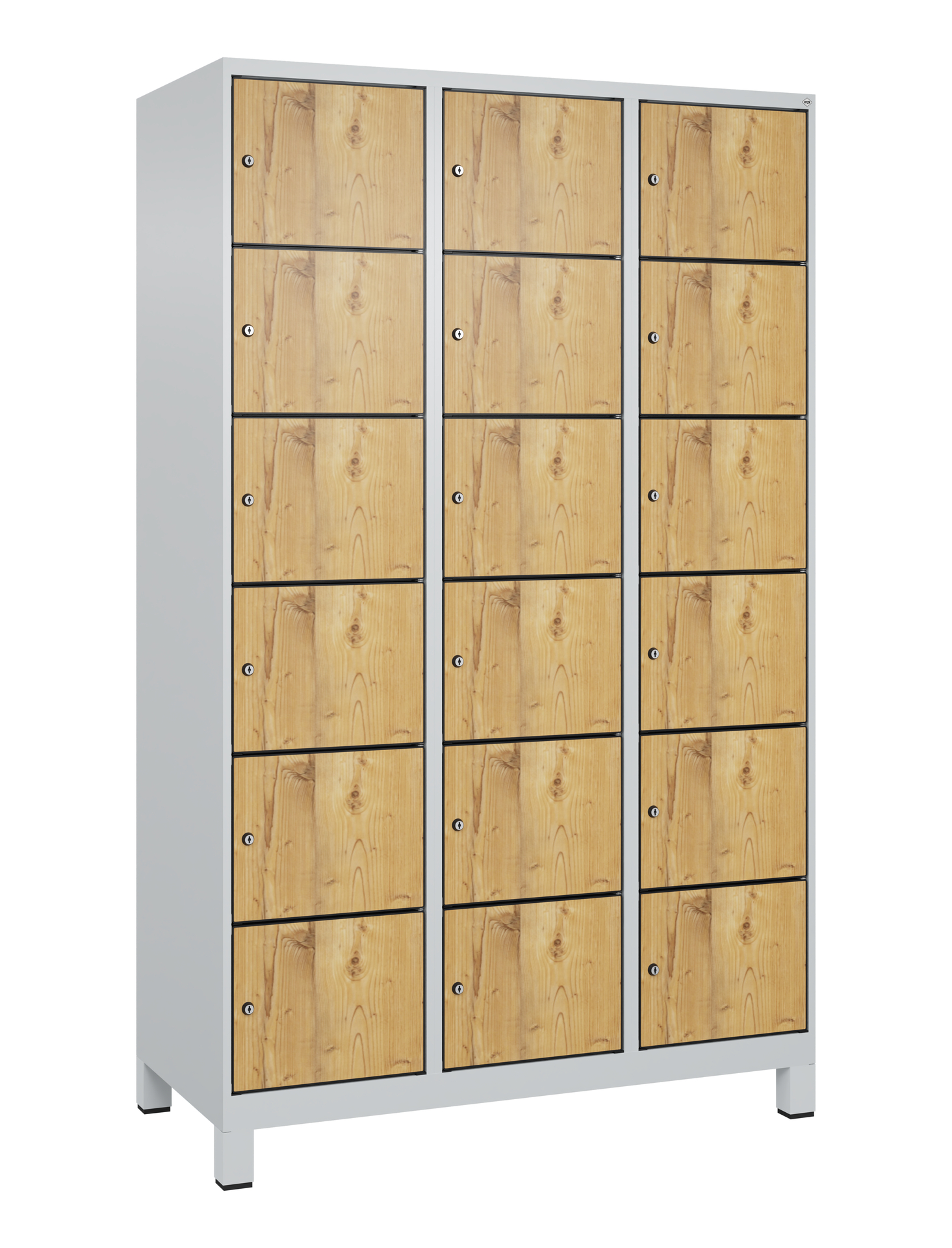 C+P Schlie�fachschrank Evolo PLUS, F��e, 18 F�cher, 1950x1200x500mm