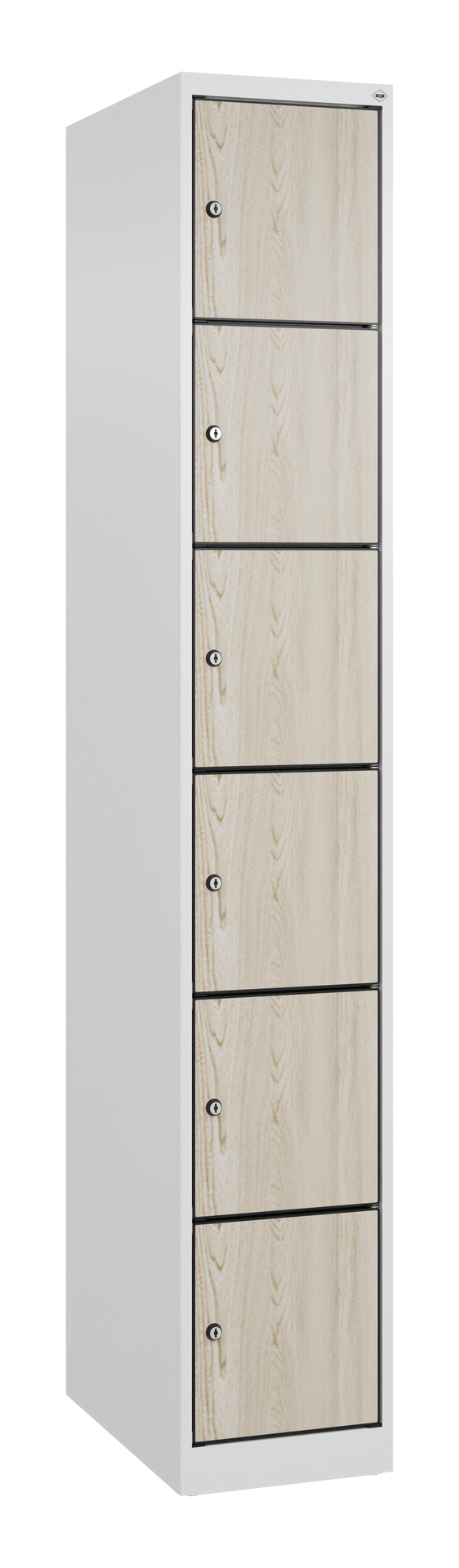 C+P Schlie�fachschrank Evolo PLUS, 6 F�cher, 1850x300x500mm