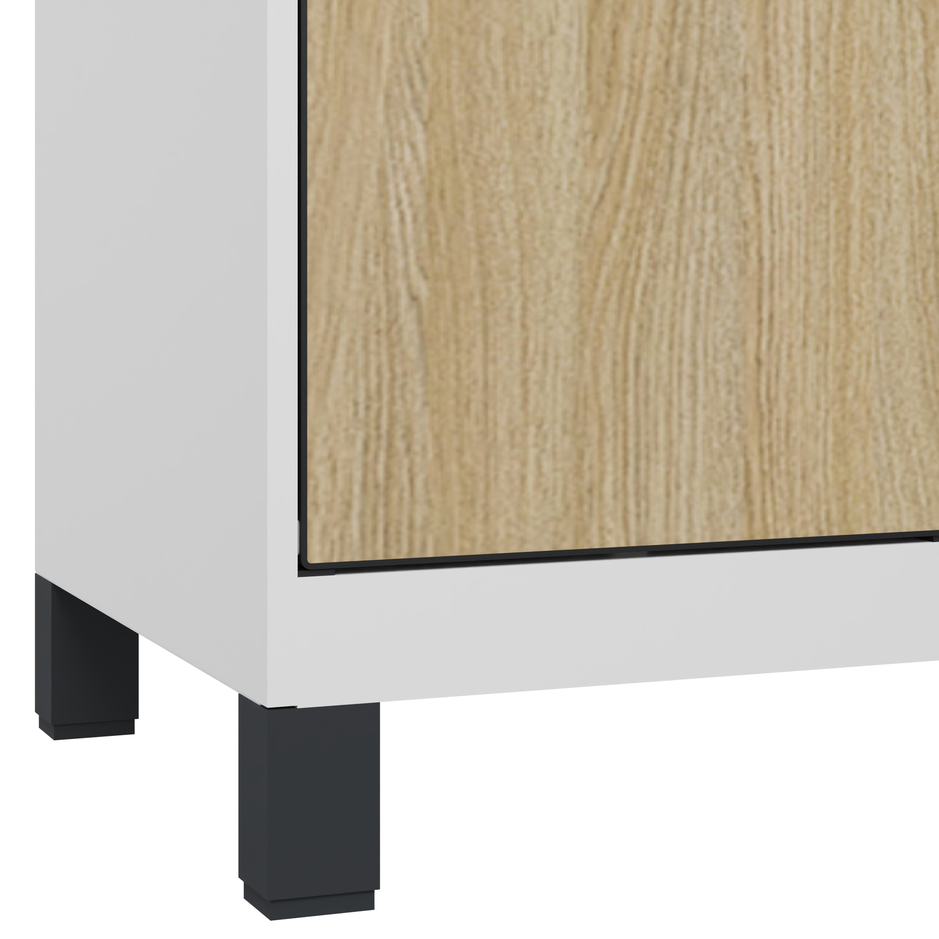 C+P PSA Schwarz-Wei�-Spind Evolo PLUS, Bank, 2 Abteile, 1950x800x815mm