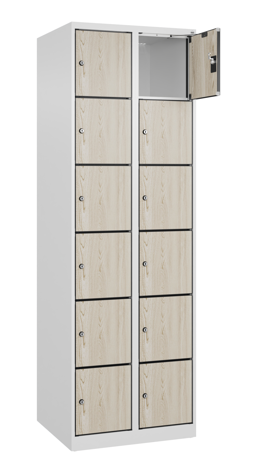 C+P Schlie�fachschrank Evolo PLUS, 12 F�cher, 1850x600x500mm