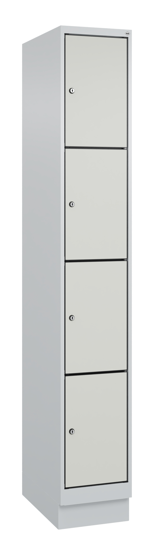 C+P Schlie�fachschrank Evolo PLUS, Sockel, 4 F�cher, 1950x300x500mm
