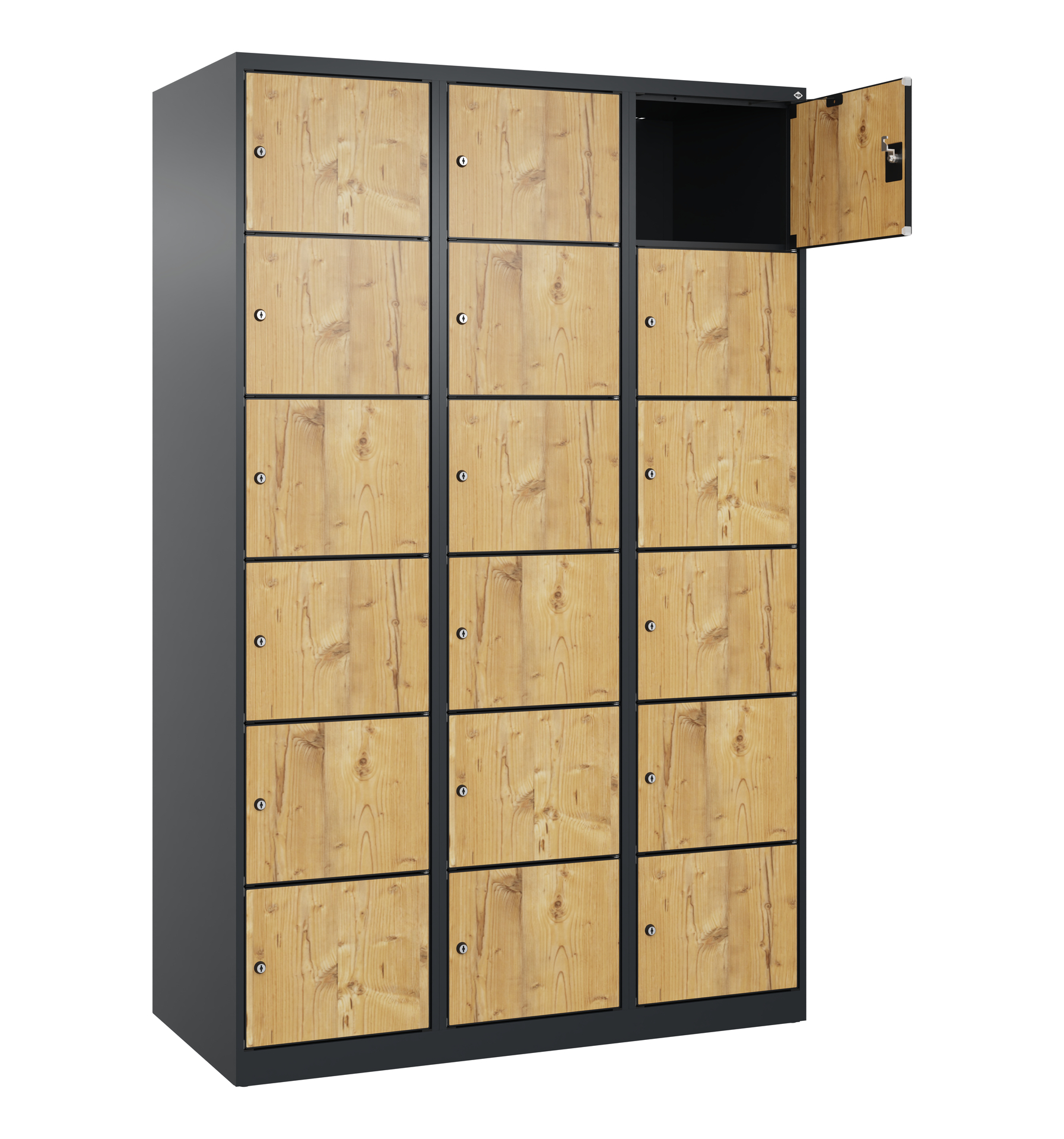 C+P Schlie�fachschrank Evolo PLUS, 18 F�cher, 1850x1200x500mm