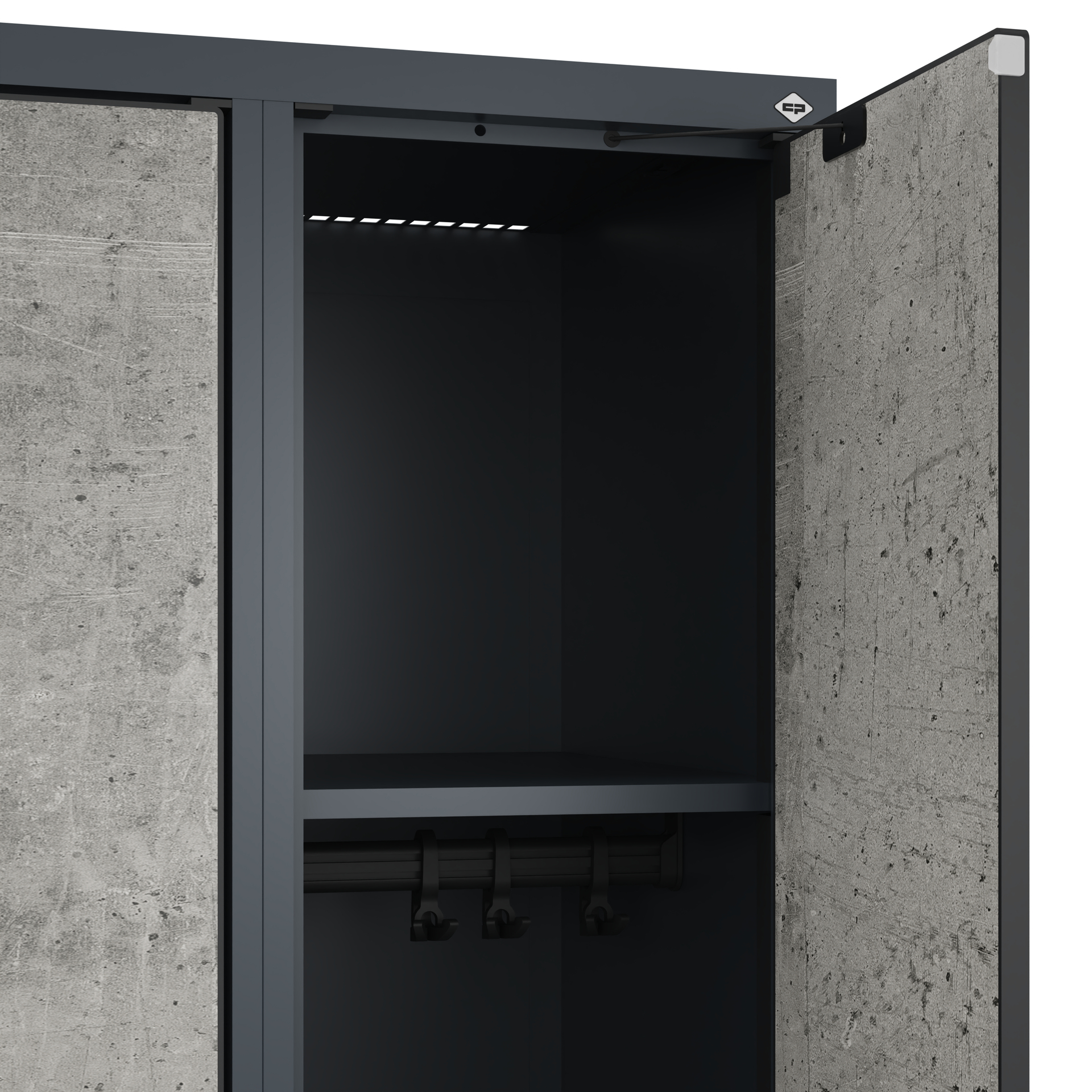C+P Spind Evolo PLUS, 3 Abteile, 1530x900x500mm