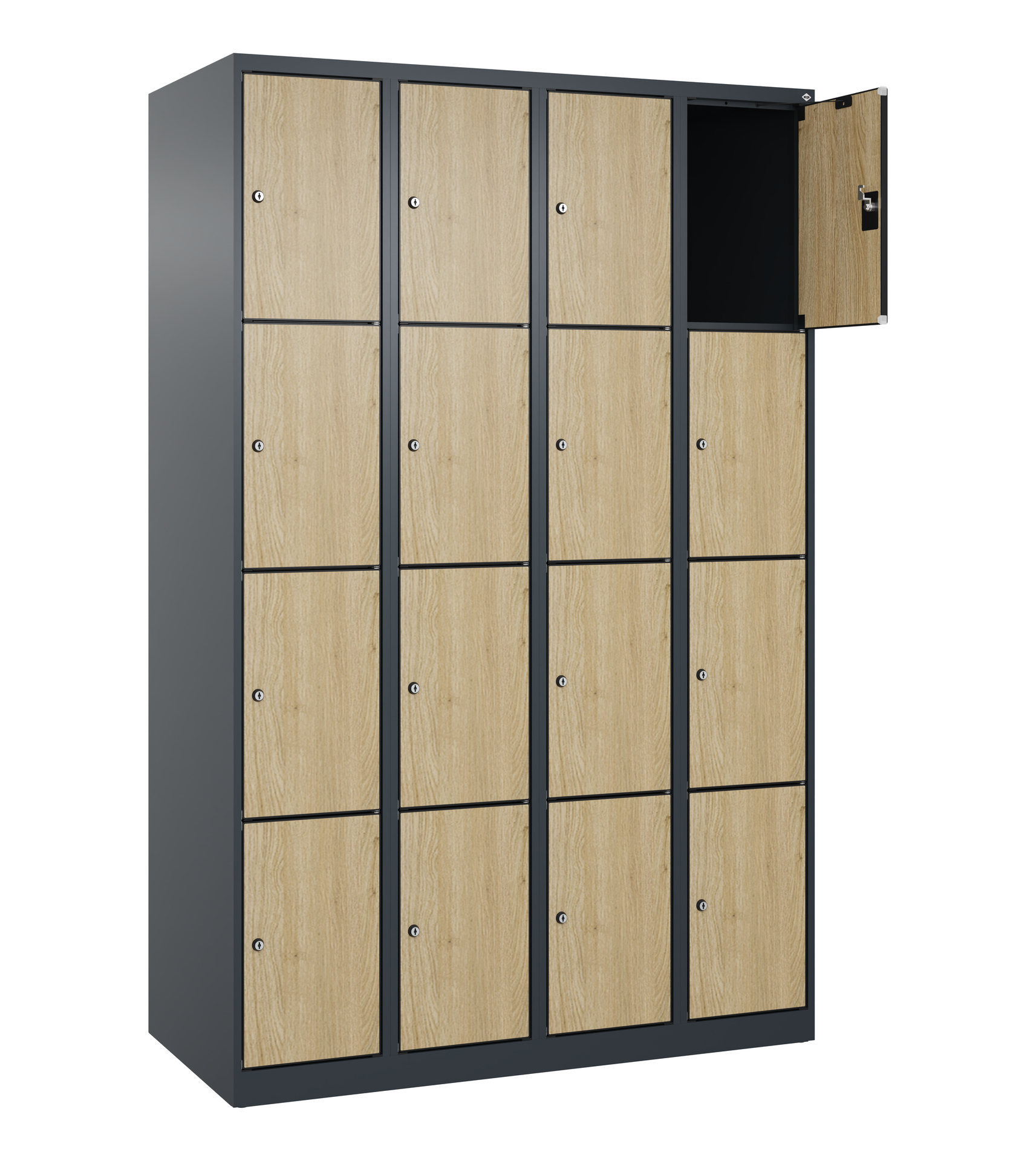 C+P Schlie�fachschrank Evolo PLUS, 16 F�cher, 1850x1200x500mm