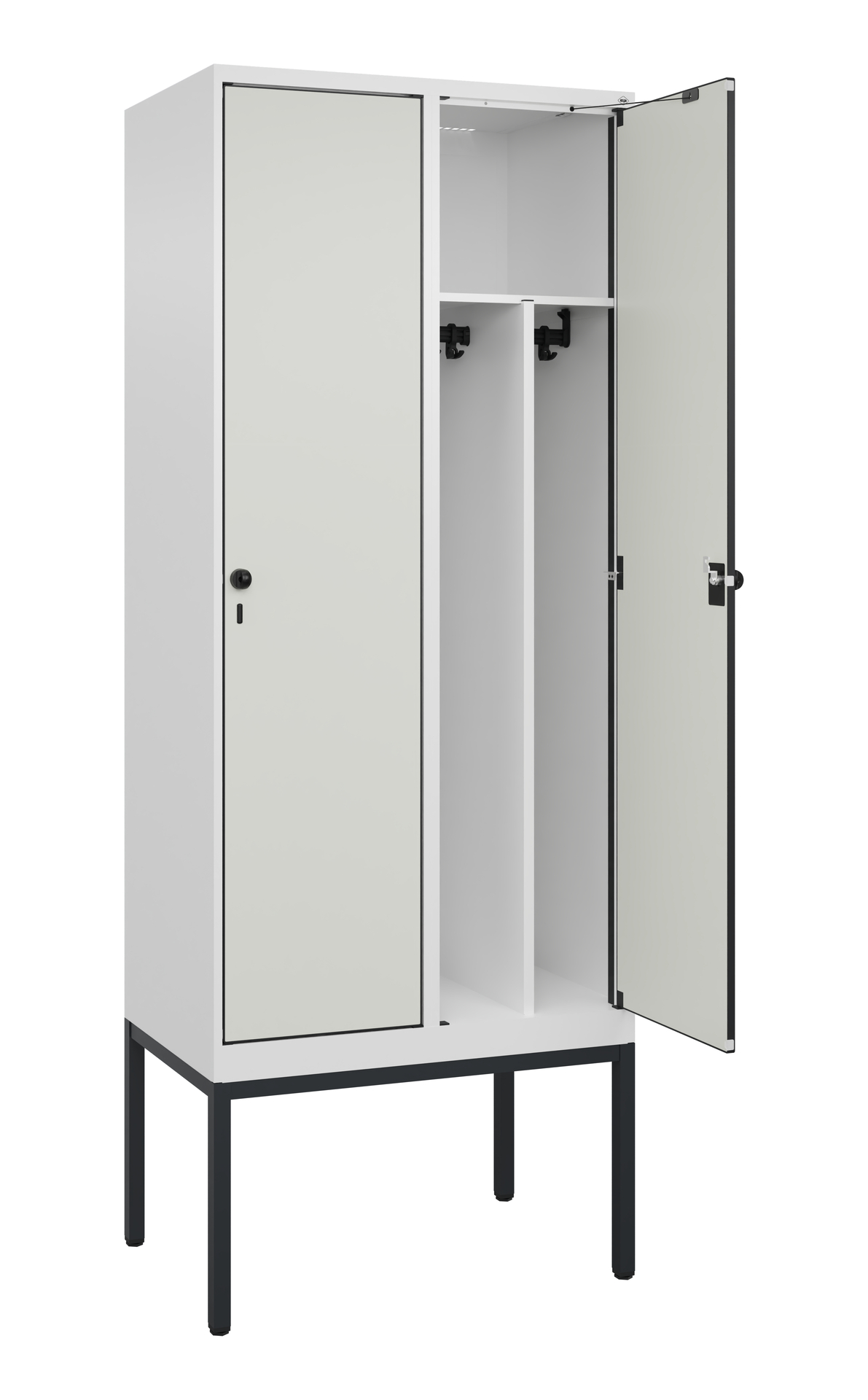 C+P Spind Evolo PLUS, Gestell, 2 Abteile, 2120x800x500mm