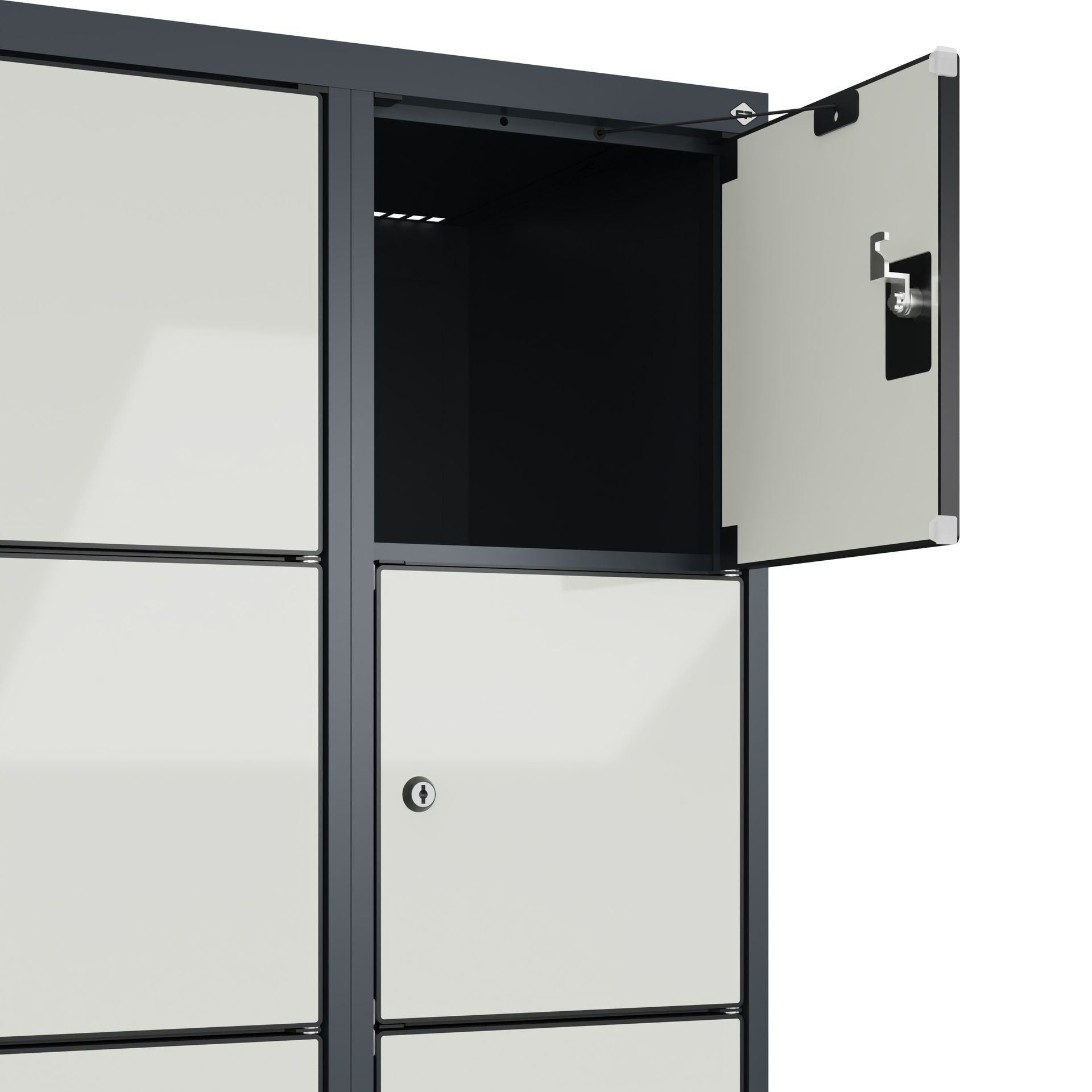 C+P Schlie�fachschrank Evolo PLUS, F��e, 12 F�cher, 1950x600x500mm