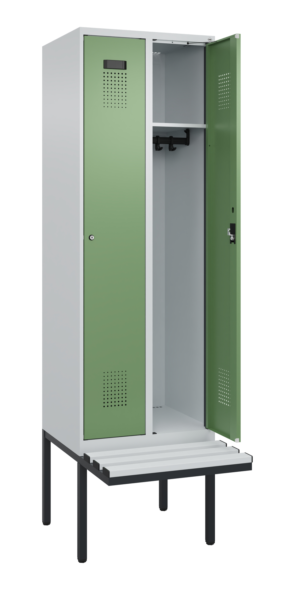 C+P Spind Evolo PLUS, Bank, 2 Abteil, 2120x600x815