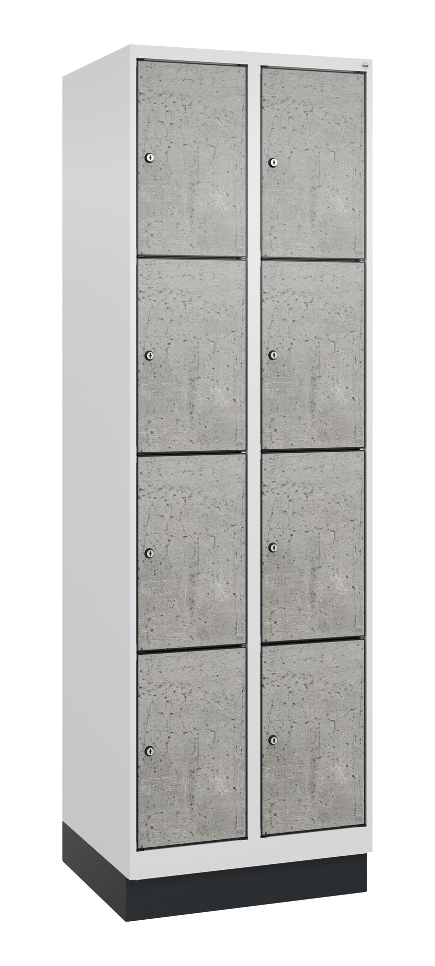 C+P Schlie�fachschrank Evolo PLUS, Sockel, 8 F�cher, 1950x600x500mm