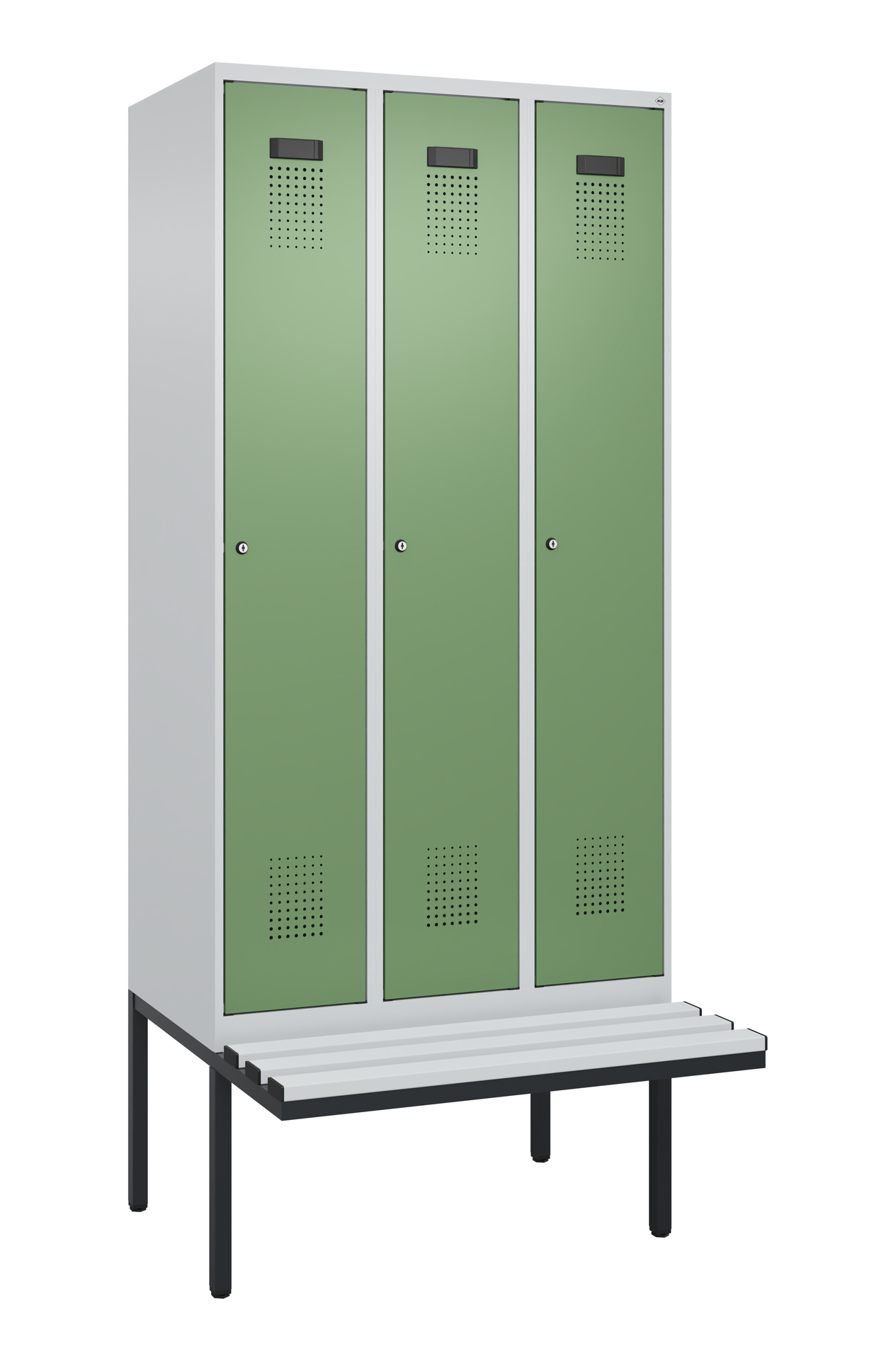 C+P Spind Evolo PLUS, Bank, 3 Abteile, 2120x900x81