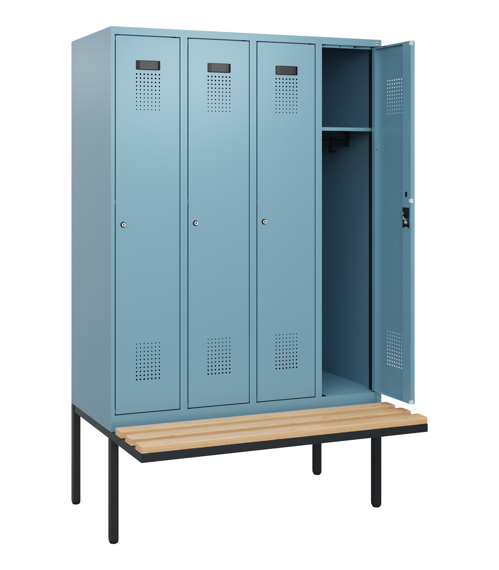 C+P Spind Evolo PLUS, Bank, 4 Abteile, 1950x1200x8