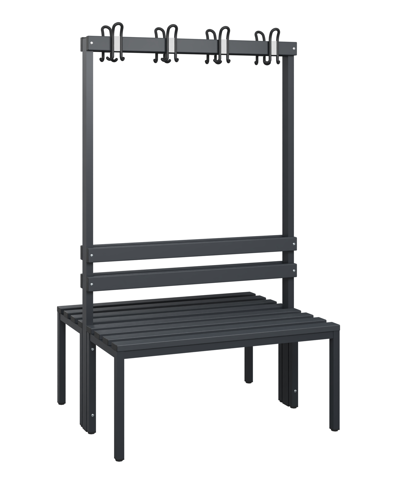 C+P Garderobenbank Solid, 1716x1000x770mm, 7021/Schwarzgrau