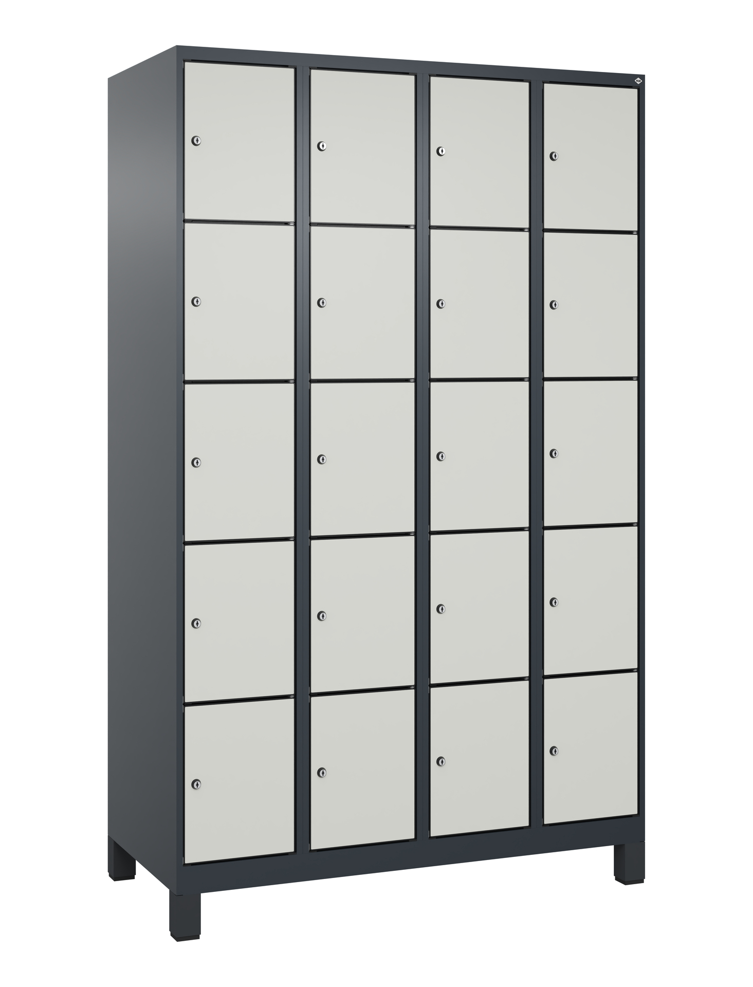 C+P Schlie�fachschrank Evolo PLUS, F��e, 20 F�cher, 1950x1200x500mm