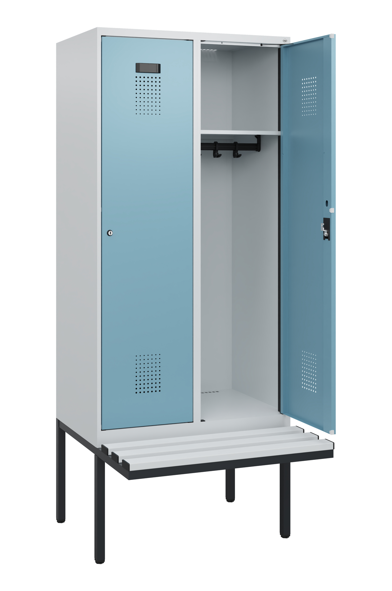 C+P Spind Evolo PLUS, Bank, 2 Abteile, 1950x800x81