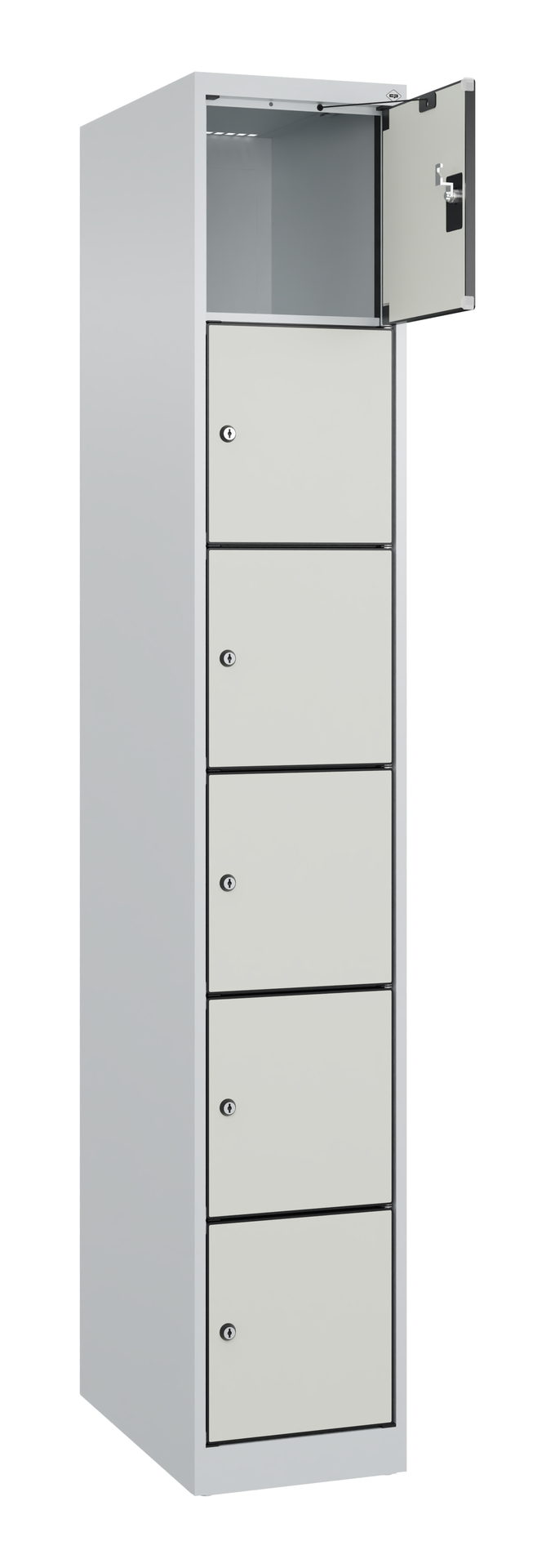 C+P Schlie�fachschrank Evolo PLUS, 6 F�cher, 1850x300x500mm
