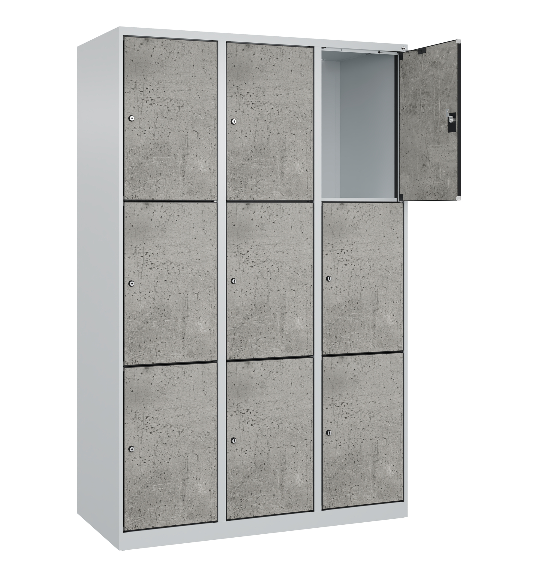 C+P Schlie�fachschrank Evolo PLUS, 9 F�cher, 1850x1200x500mm
