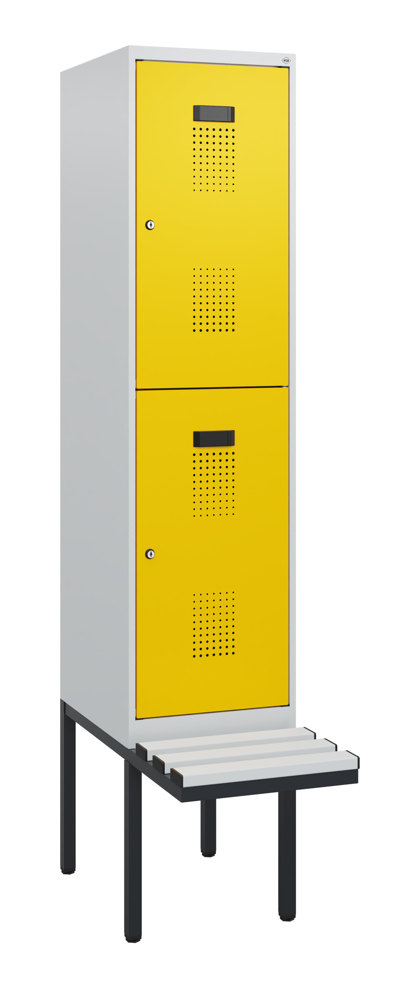 C+P Doppelstock-Spind Evolo PLUS, Bank, 2 Fächer, 