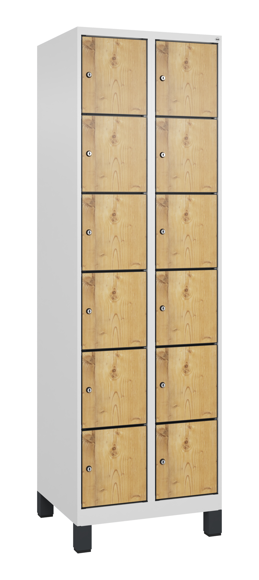 C+P Schlie�fachschrank Evolo PLUS, F��e, 12 F�cher, 1950x600x500mm