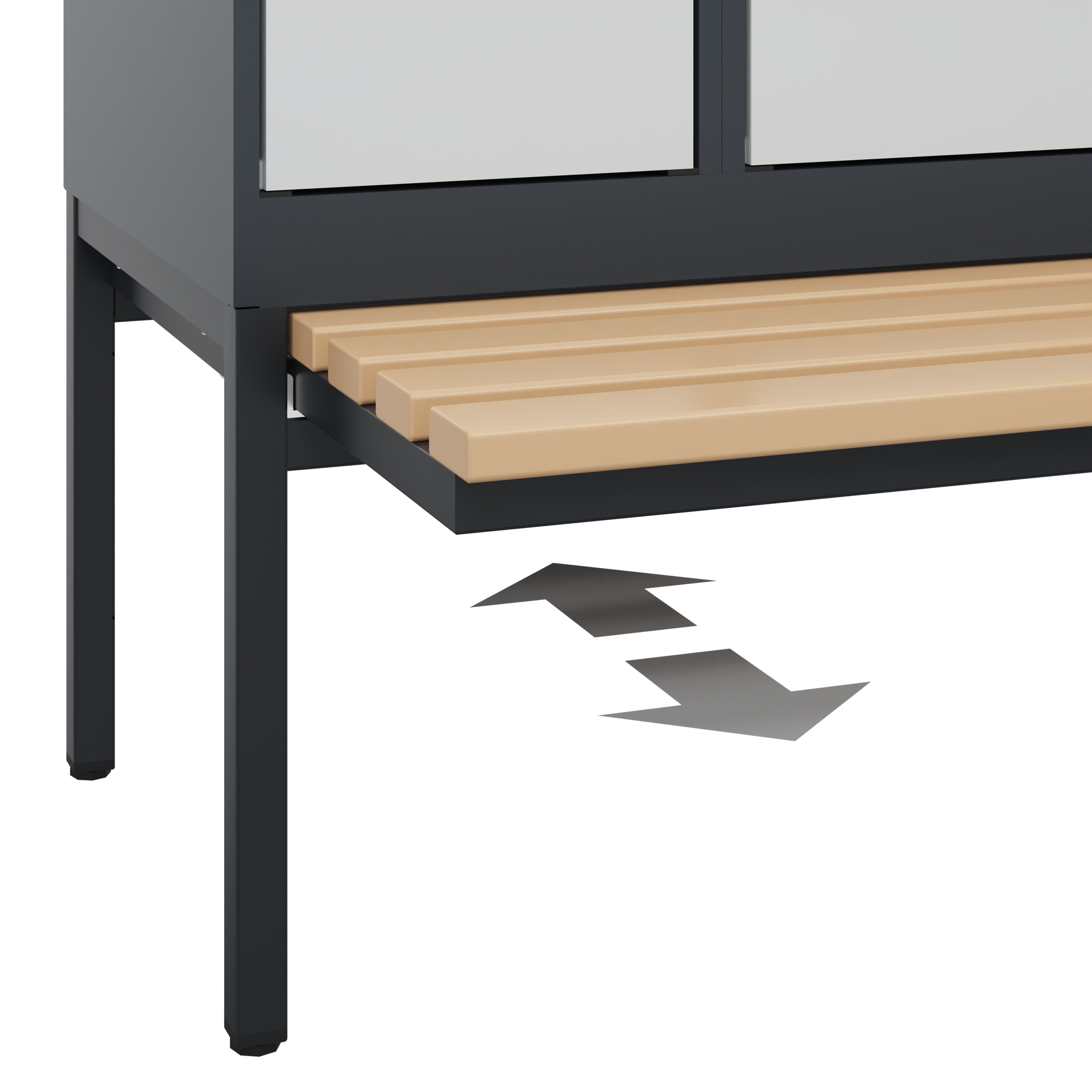 C+P Spind Evolo PLUS, Bank, 3 Abteile, 2120x900x815mm