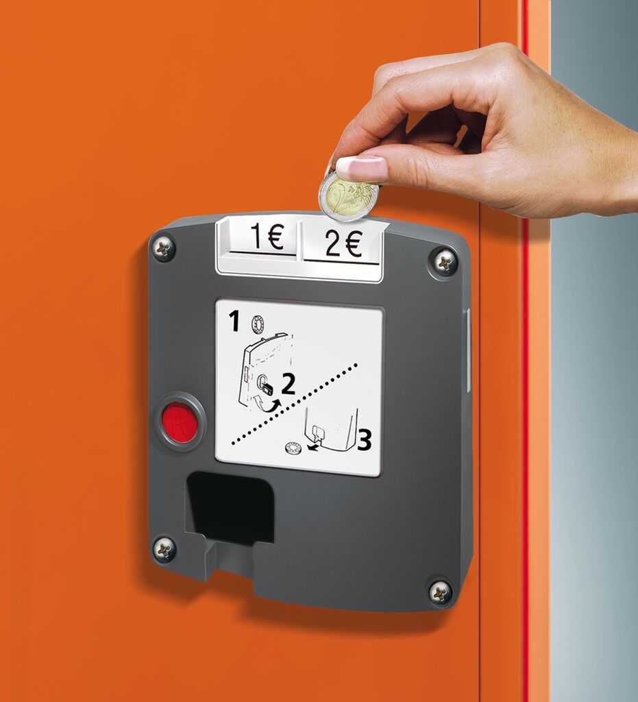 C+P SAFE-O-MAT Pandslot 1 Euro