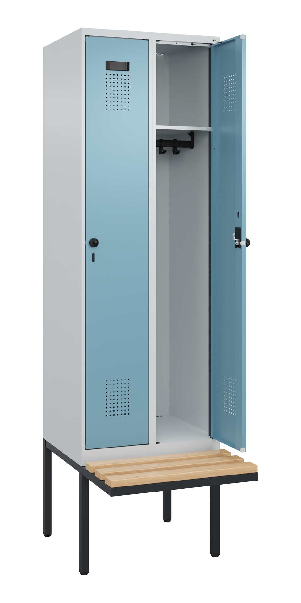 C+P Spind Evolo PLUS, Bank, 2 Abteil, 2120x600x815