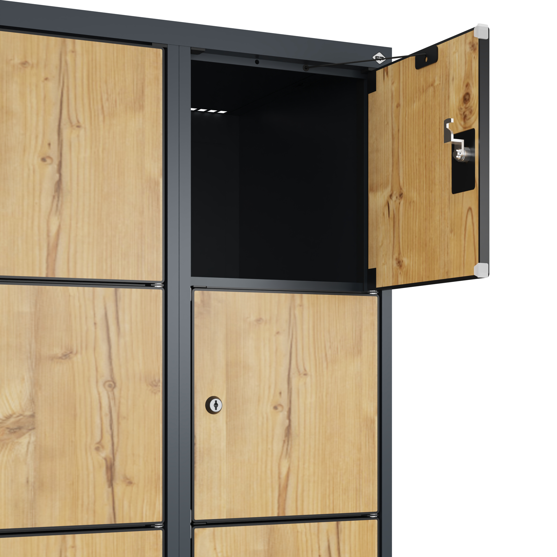 C+P Schlie�fachschrank Evolo PLUS, Sockel, 24 F�cher, 1950x1200x500mm