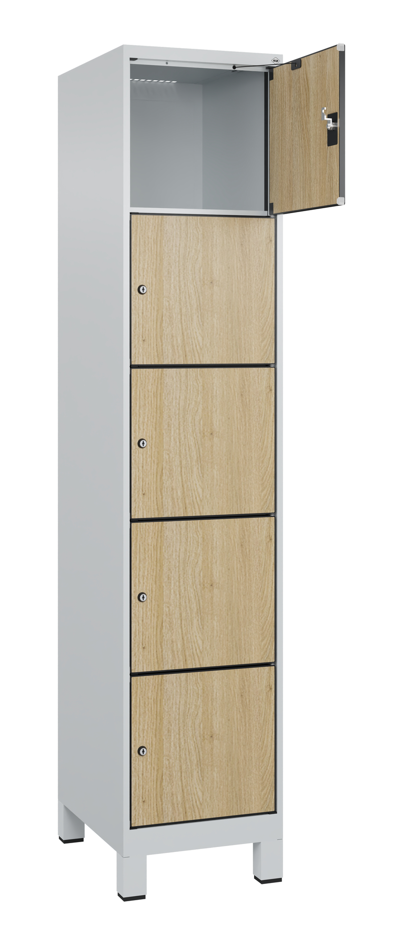 C+P Schlie�fachschrank Evolo PLUS, F��e, 5 F�cher, 1950x400x500mm