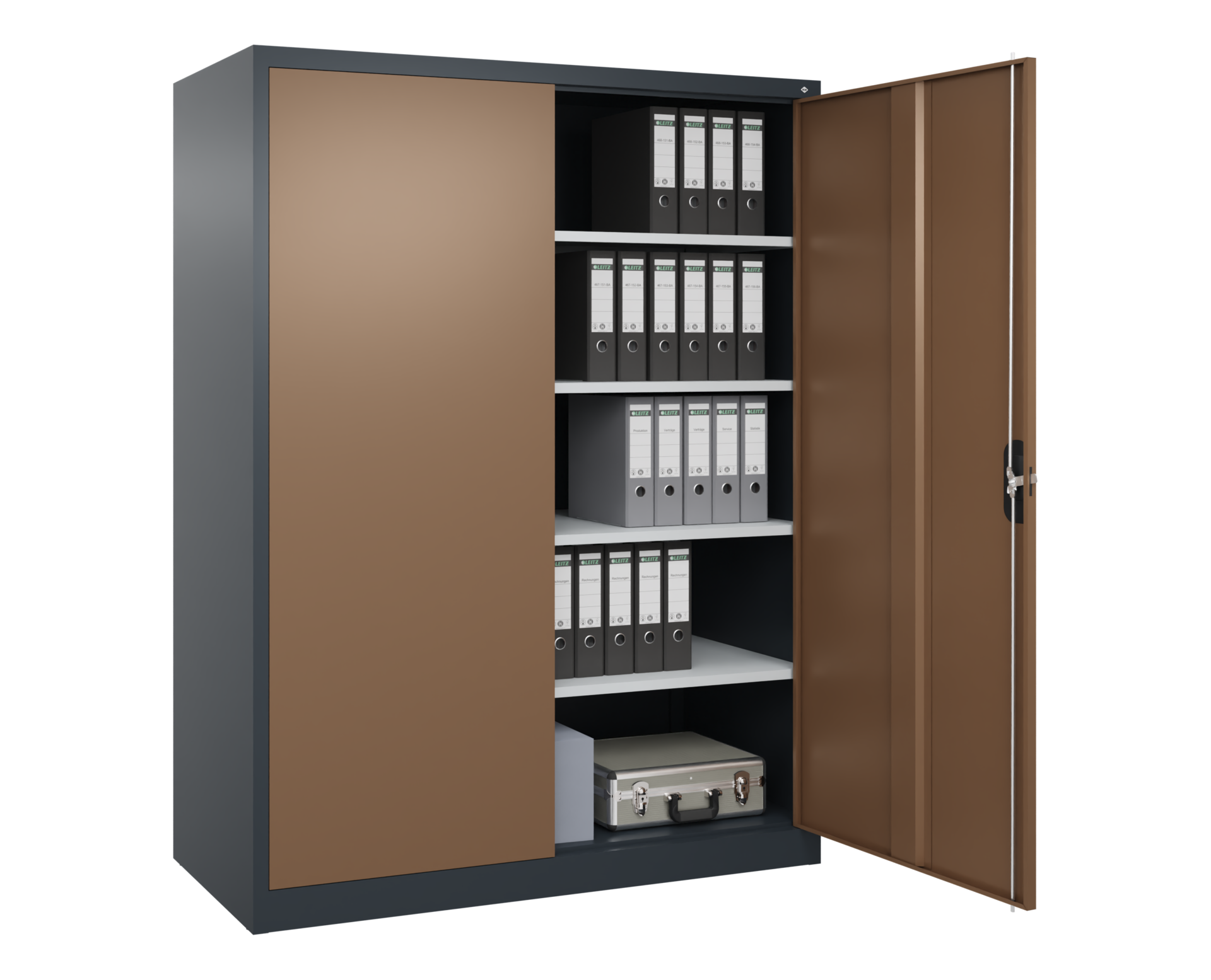C+P Büroschrank, Acurado, 1950x1500x600mm, 7016/8025