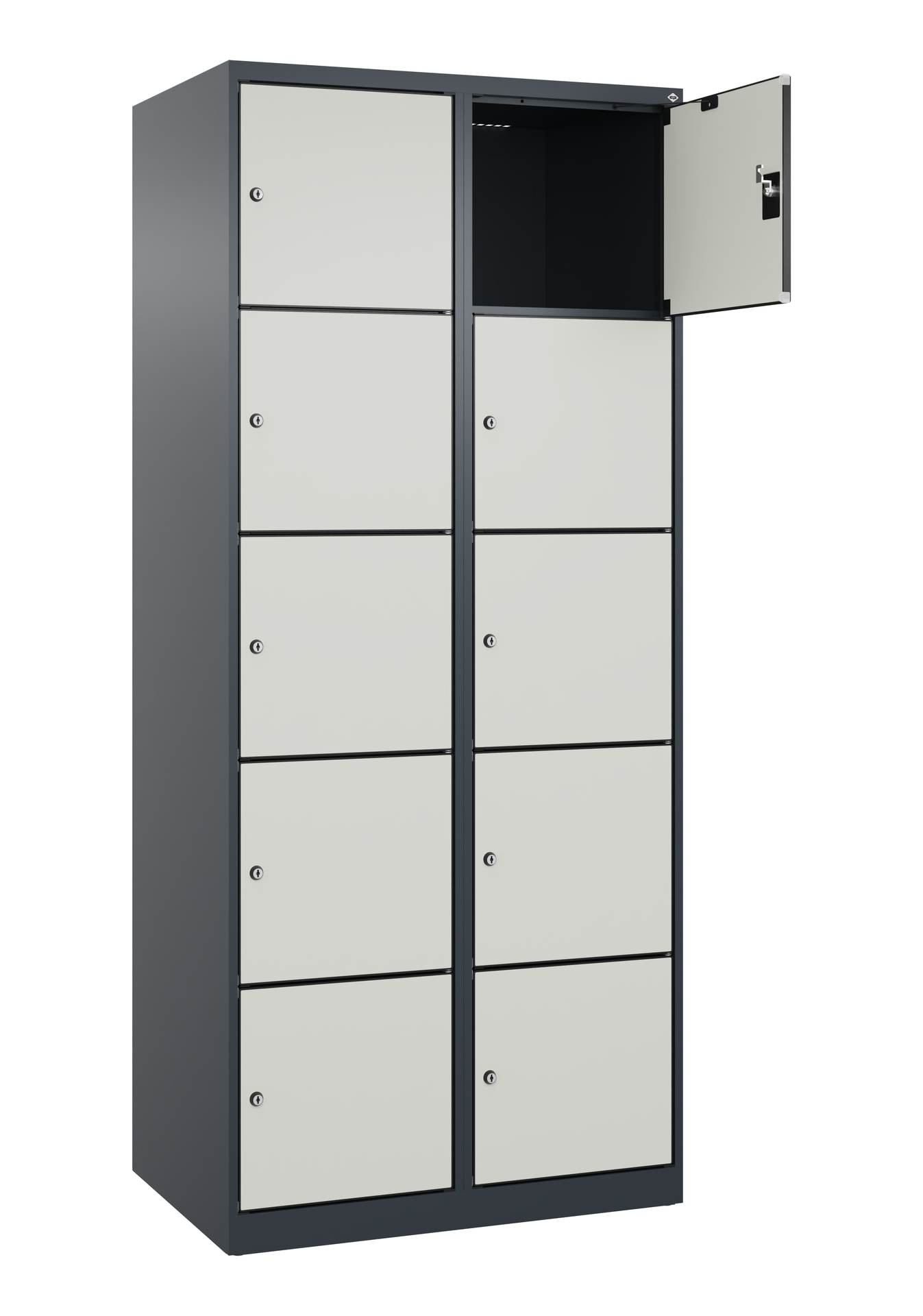 C+P Schlie�fachschrank Evolo PLUS, 10 F�cher, 1850x800x500mm