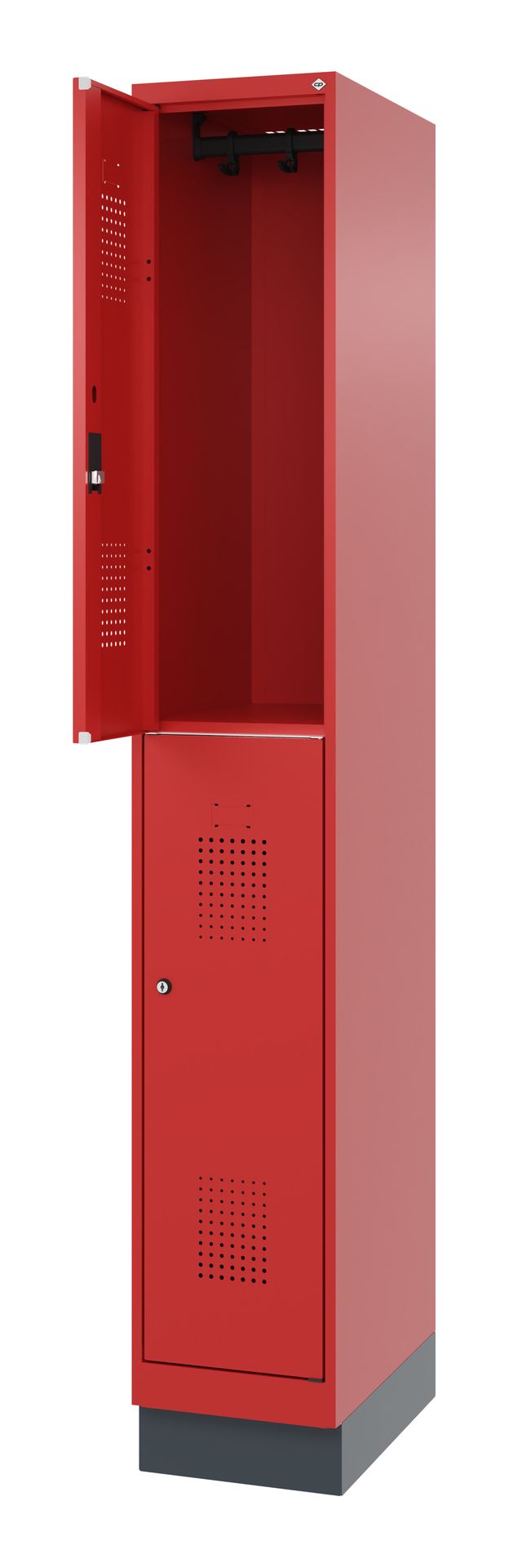 C+P Feuerwehrspind FLEXO WHITE, 1 Abteil, 2 Stöcki