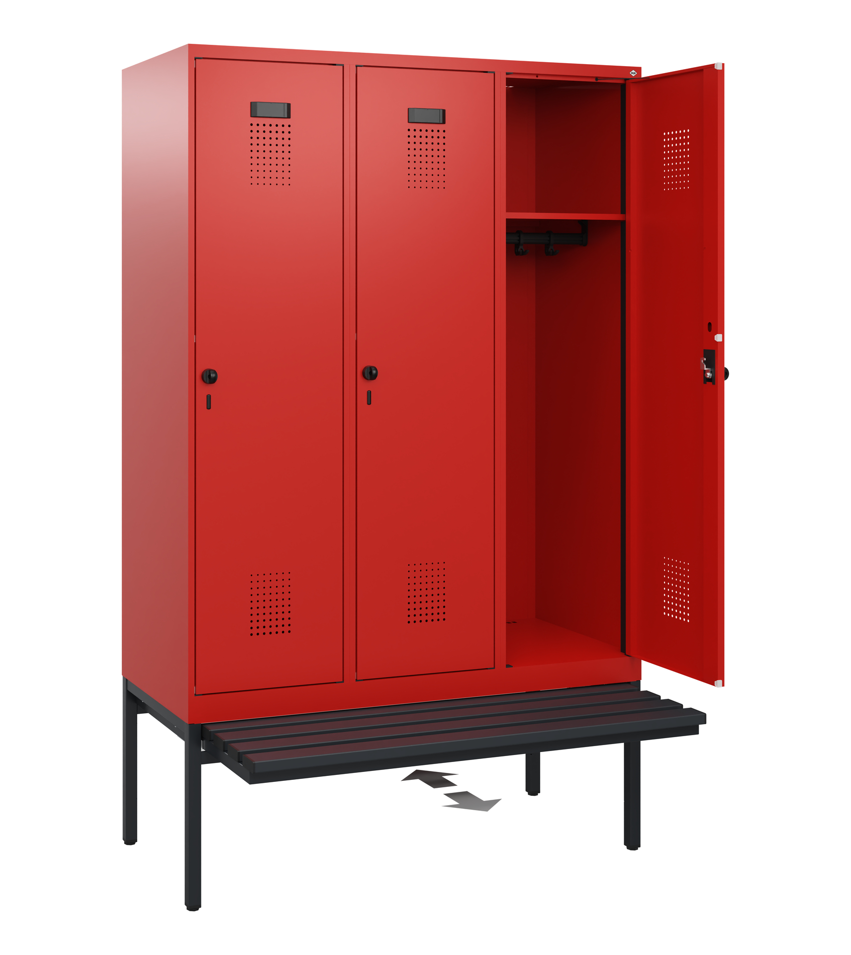 C+P Spind Evolo PLUS, Bank, 3 Abteile, 1950x1200x815mm