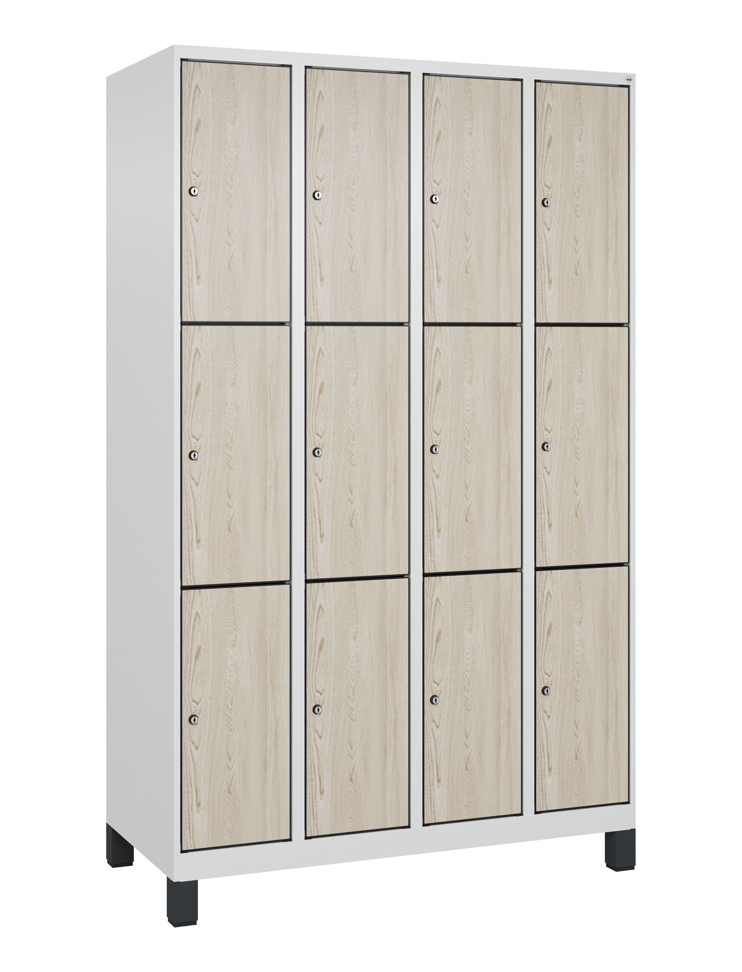 C+P Schlie�fachschrank Evolo PLUS, F��e, 12 F�cher, 1950x1200x500mm