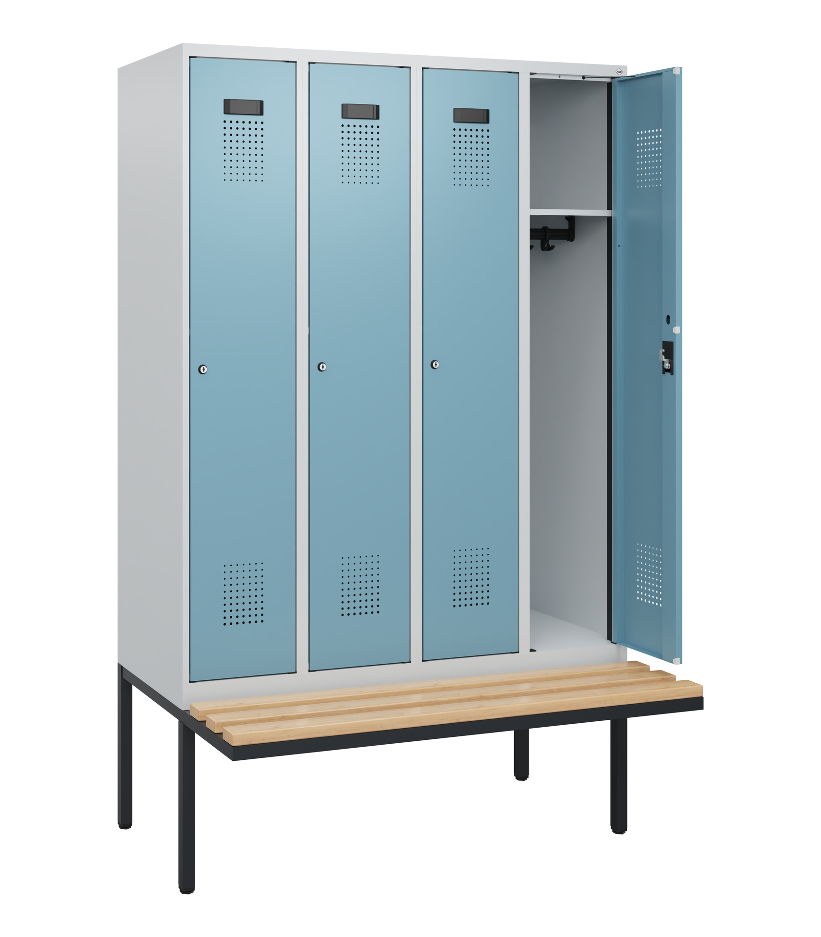 C+P Spind Evolo PLUS, Bank, 4 Abteile, 1950x1200x8