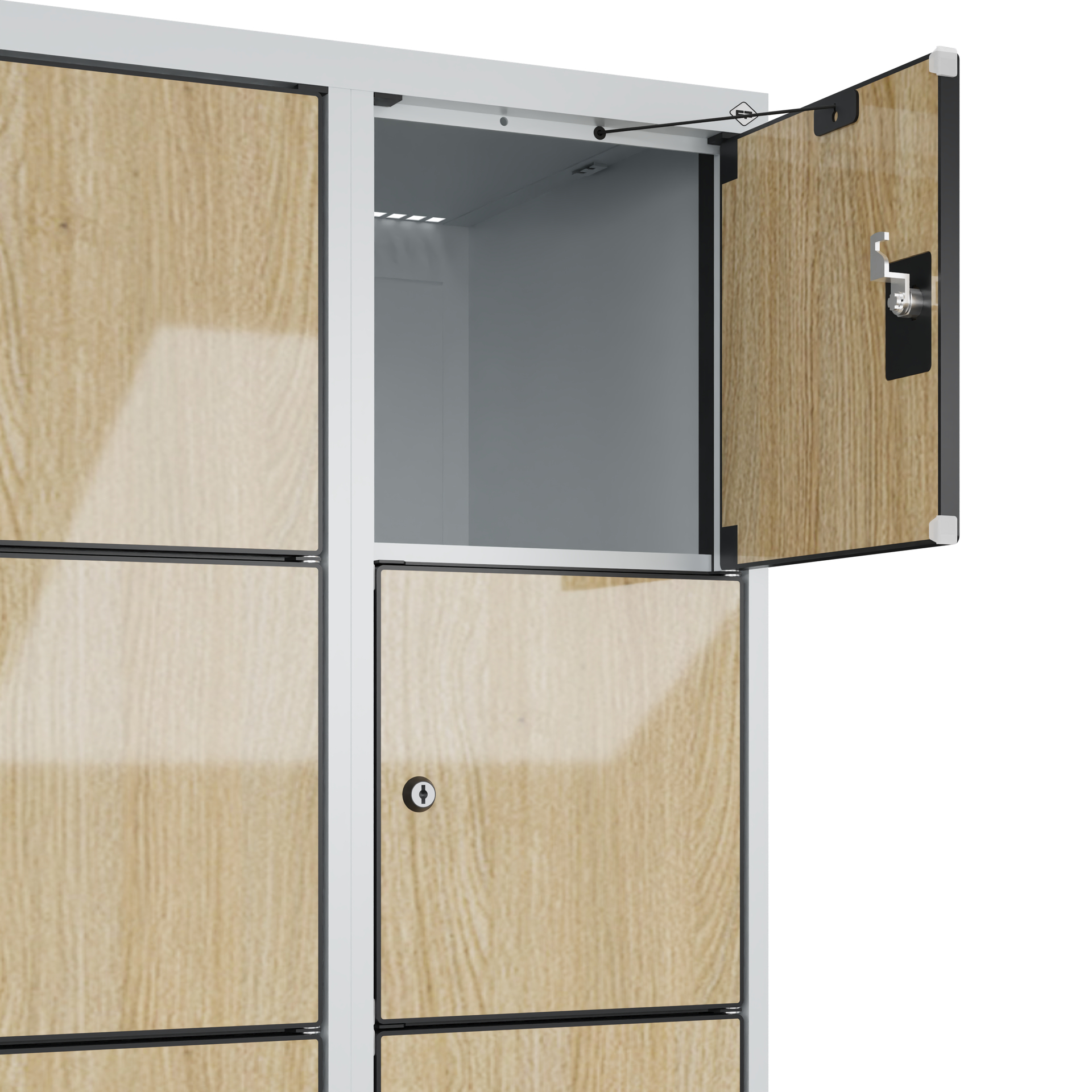 C+P Schlie�fachschrank Evolo PLUS, F��e, 18 F�cher, 1950x900x500mm