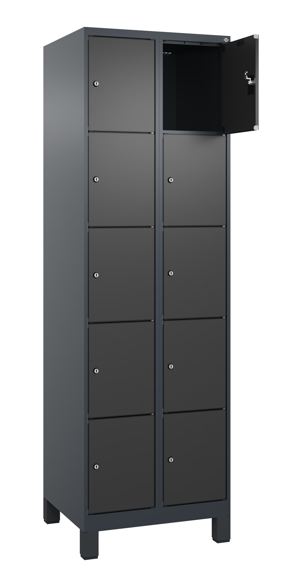 C+P Schlie�fachschrank Evolo PLUS, F��e, 10 F�cher, 1950x600x500mm