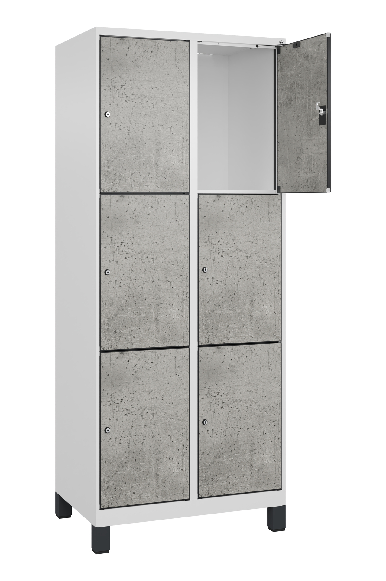 C+P Schlie�fachschrank Evolo PLUS, F��e, 6 F�cher, 1950x800x500mm