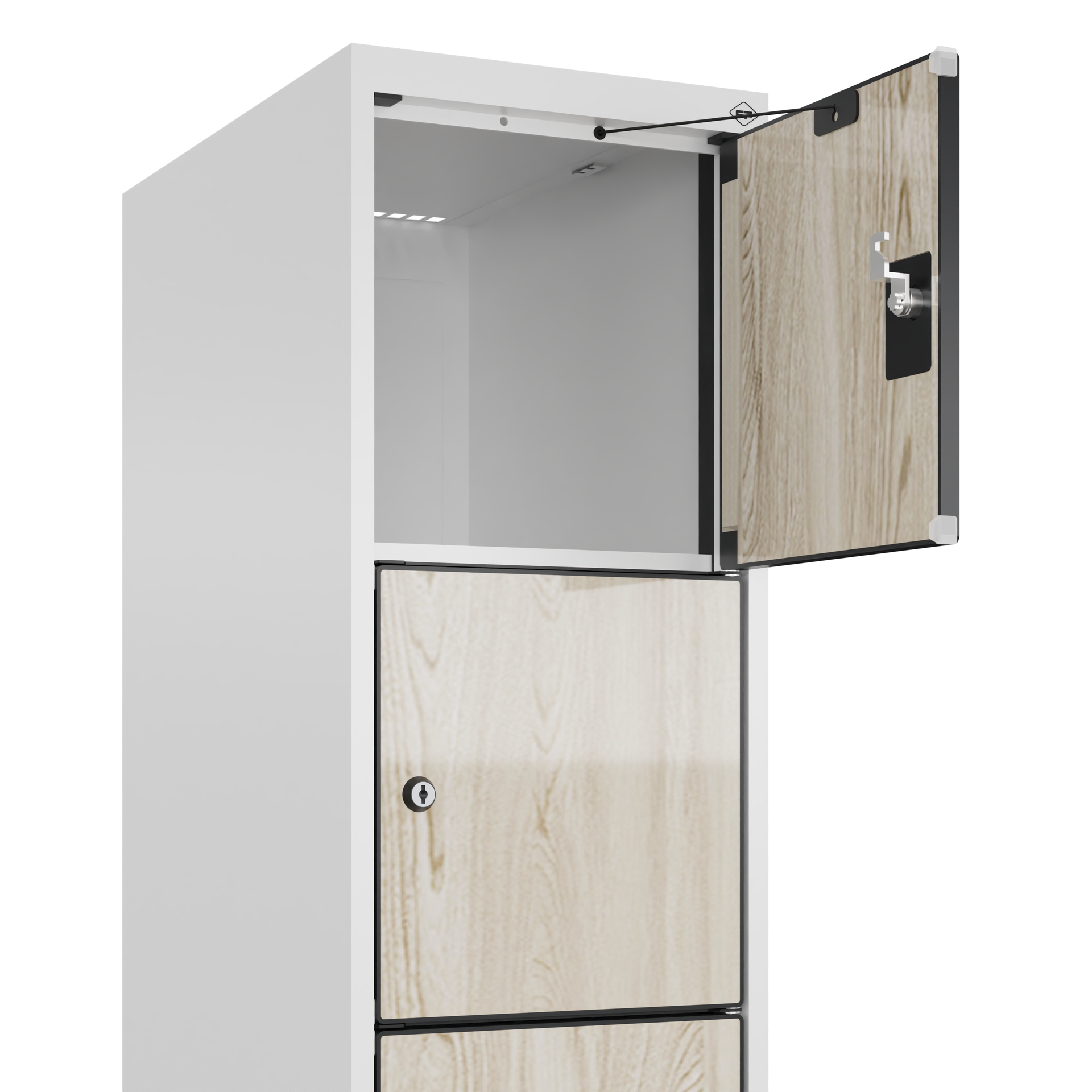 C+P Schlie�fachschrank Evolo PLUS, F��e, 6 F�cher, 1950x300x500mm