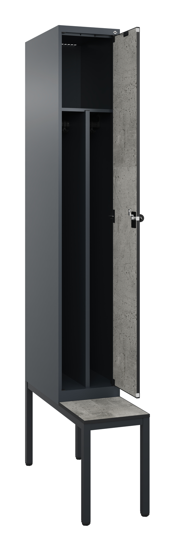 C+P Spind Evolo PLUS, Bank, 1 Abteil, 2120x300x815mm C+P Spind Evolo PLUS, Bank, 1 Abteil, 2120x300x815mm