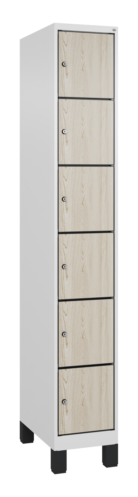 C+P Schlie�fachschrank Evolo PLUS, F��e, 6 F�cher, 1950x300x500mm