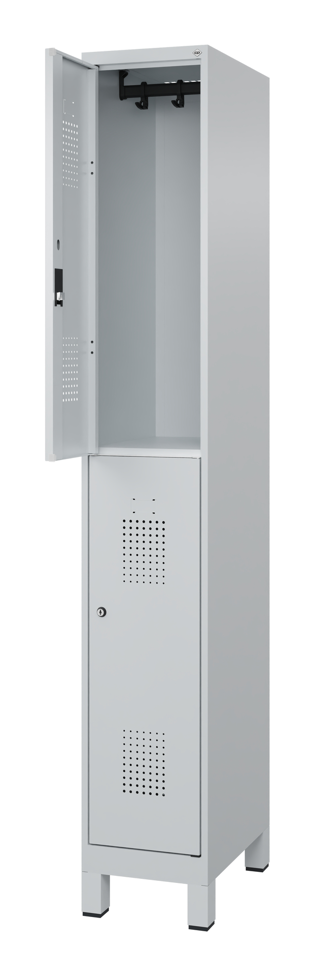 C+P Feuerwehrspind FLEXO WHITE, 1 Abteil, 2 Stöcki