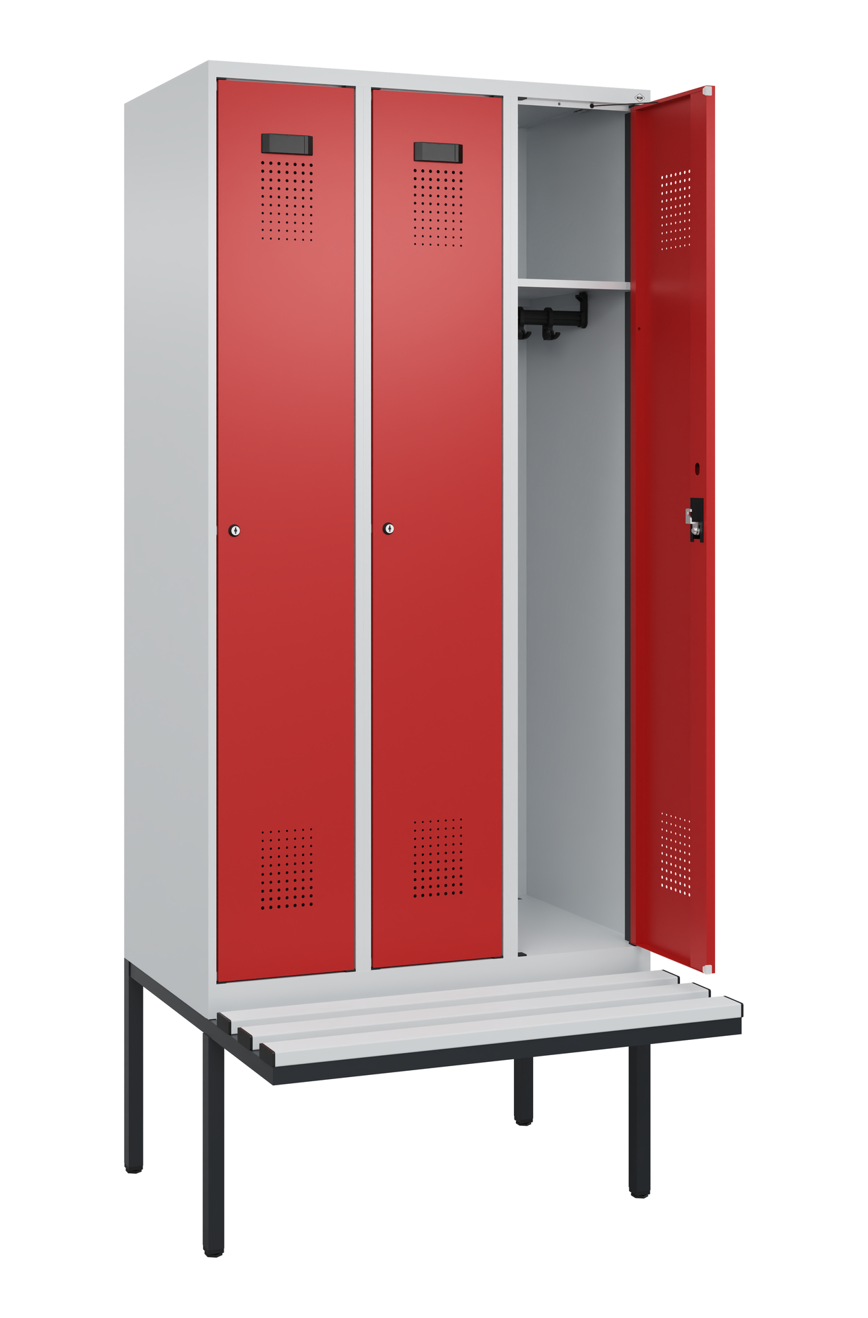 C+P Spind Evolo PLUS, Bank, 3 Abteile, 2120x900x81