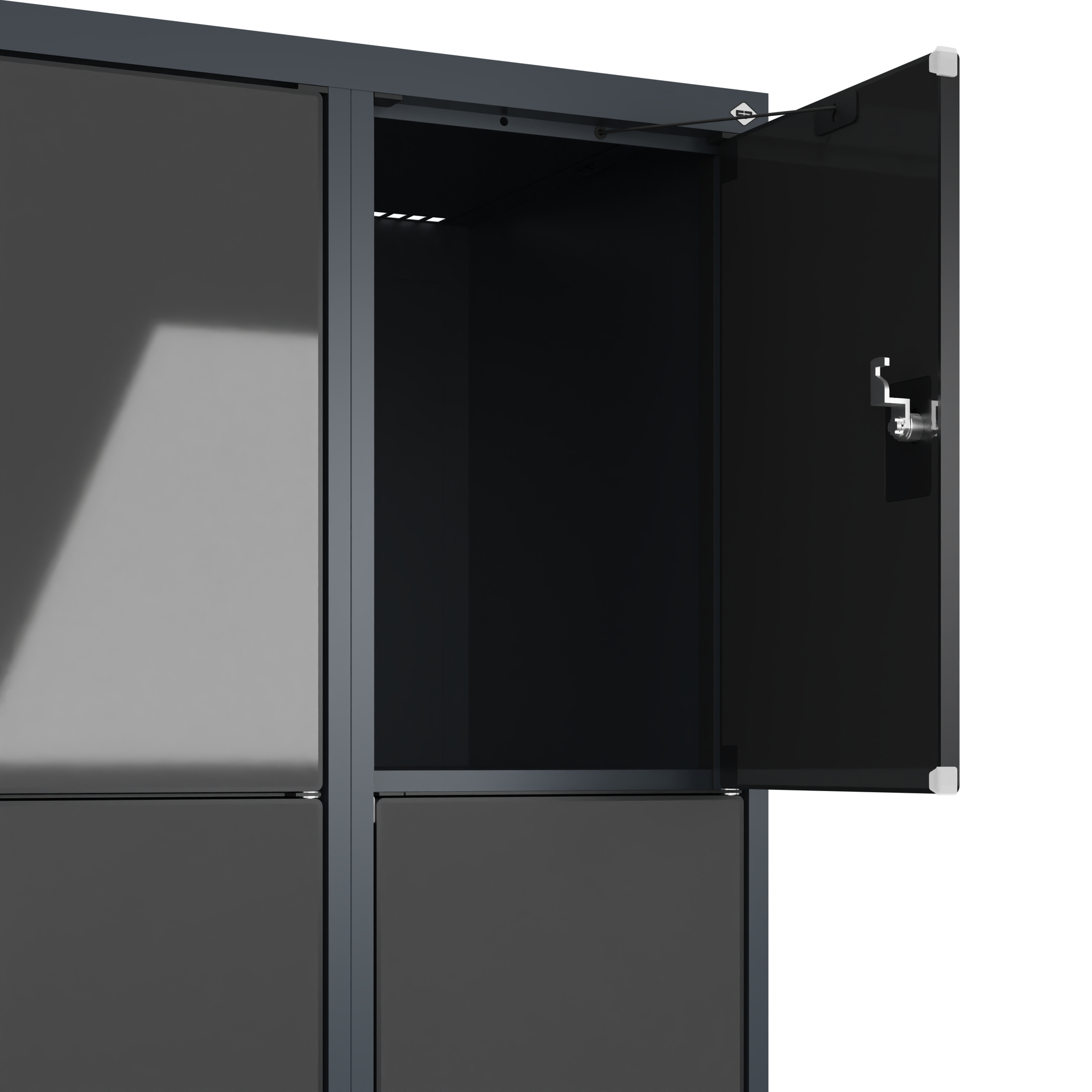 C+P Schlie�fachschrank Evolo PLUS, F��e, 16 F�cher, 1950x1200x500mm