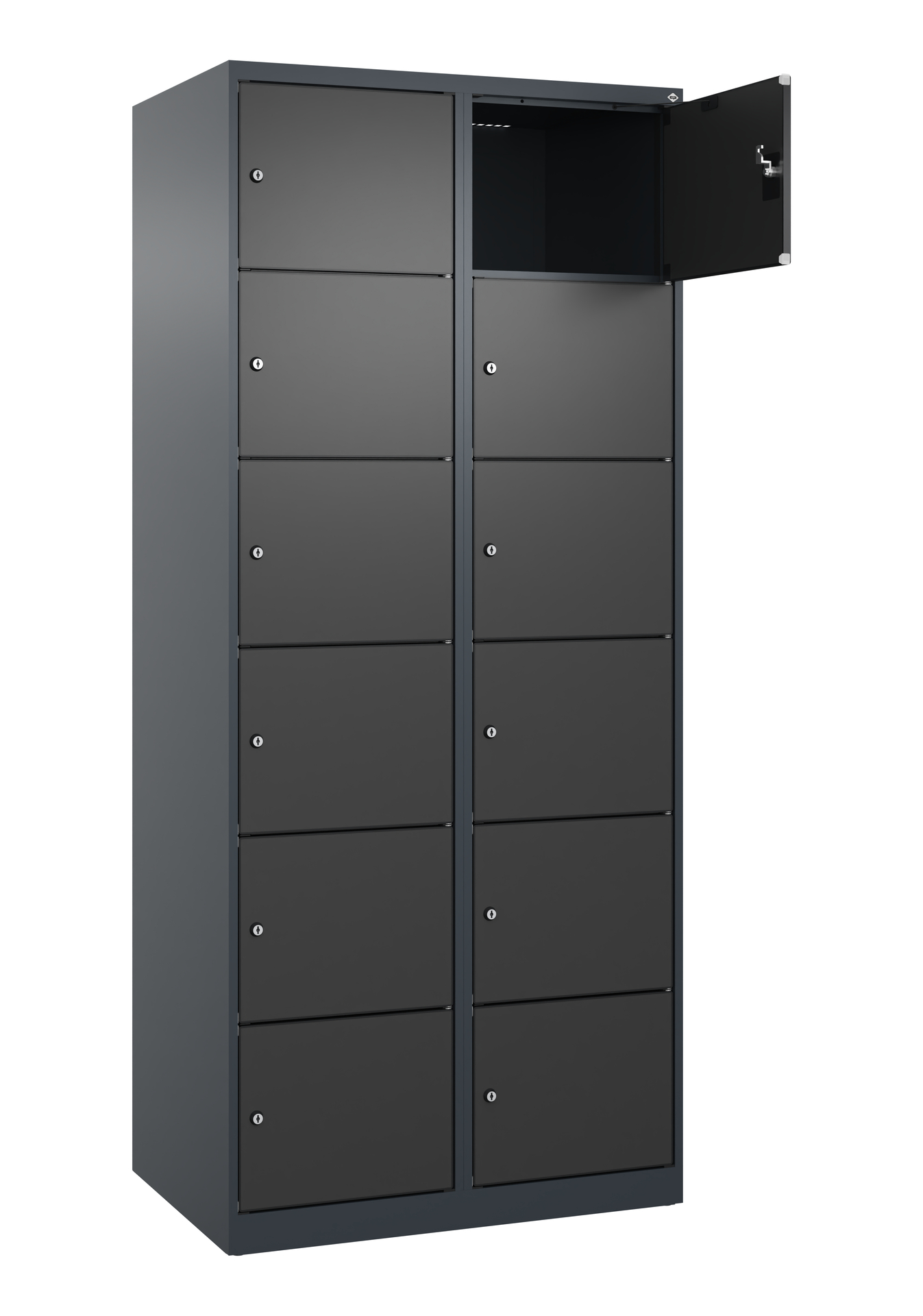 C+P Schlie�fachschrank Evolo PLUS, 12 F�cher, 1850x800x500mm